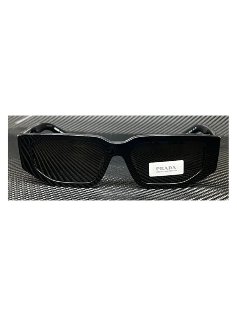 New PRADA Men Black Sunglasses 55-17-140